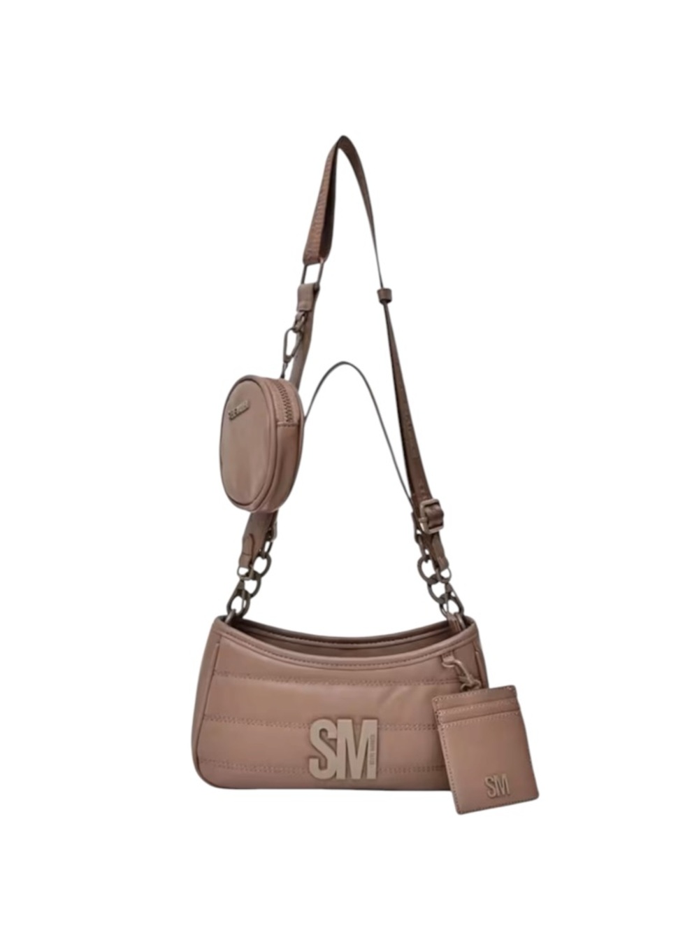 NWT Steve Madden Bozia 2 Quilted Crossbody Bag with Coin Pouch Card Holder Gift